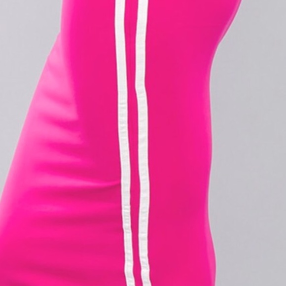 New Fuchsia Cami Dress with Side Stripe - Picture 7 of 8
